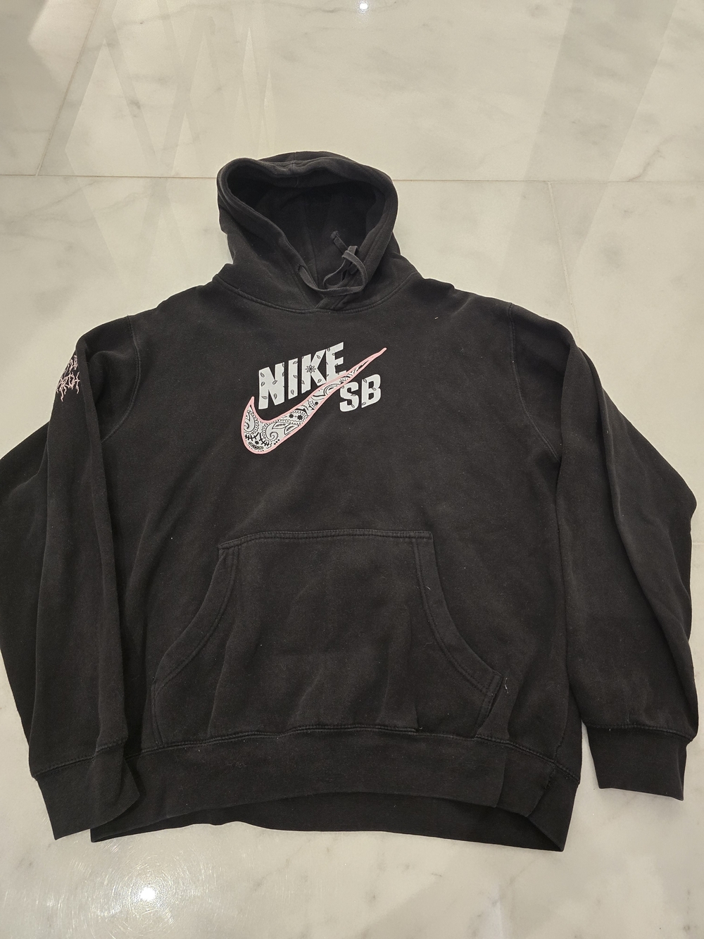 Nike Travis Scott SB Black Pullover Hoodie with Graphic Swoosh